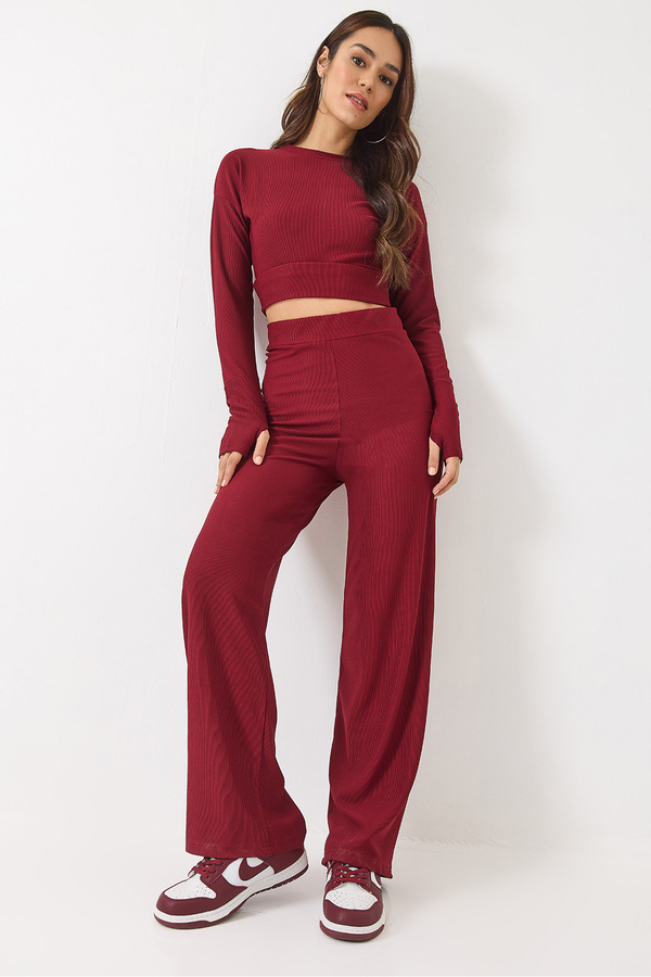 Bianco Lucci-Women's Ottoman Finger Interlocking Bottom-Top Set 60284014 1
