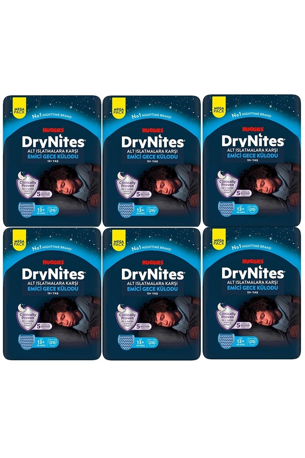 DryNites Gece Külodu Erkek 13+ Yaş 48-60 Kg 120 Adet