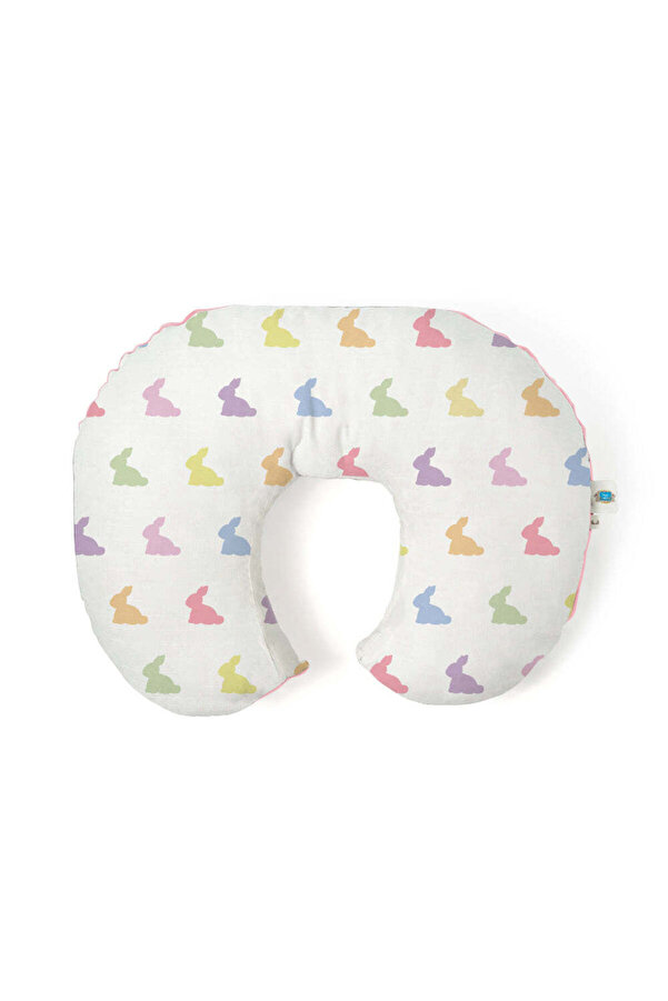 Deux Lapins %100 Pamuk Müslin Bebek Emzirme Destek Yastığı - Rainbow Lapin Pink