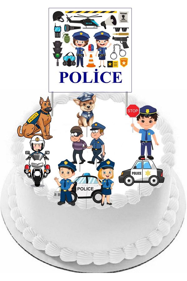 Pasta9-Police Themed Cake Decoration Will Be in the Future in the Form of a Toothpick Visual Same Name 1
