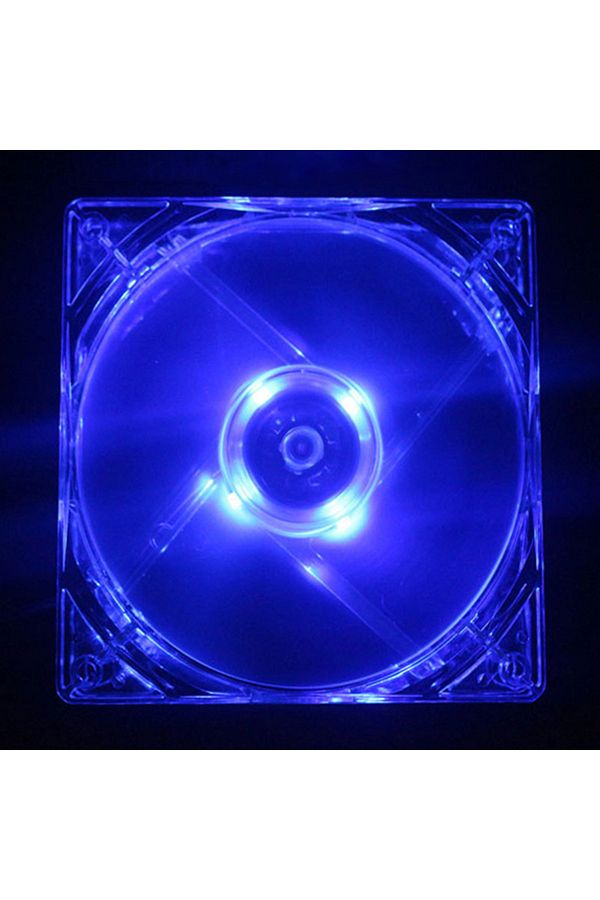 Choice-Fixed Color transparent 8cm Blue 12V 0.20A 80mm CPU Cooler Fan 4 LED Silent PC Computer Case Cooler 1