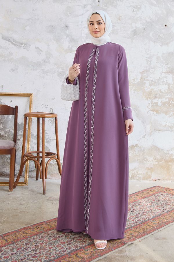 VAVİNOR-Lara Plus Size Evening Dress - Lilac 1