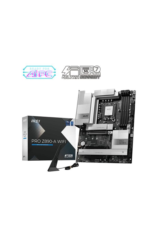 MSI-PRO Z890-A مقبس WiFi 1851 DDR5 9200 ميجا هرتز (OC) USB 20 جيجابت في الثانية M.2 2xTB4 HDMI 2x DP 5G LAN WIFI 7 ATX 1