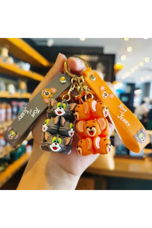 Bizde Ne Yok ki-Tom and Jerry 3D Cube Keychain 2 Pieces (Tom and Jerry) 1