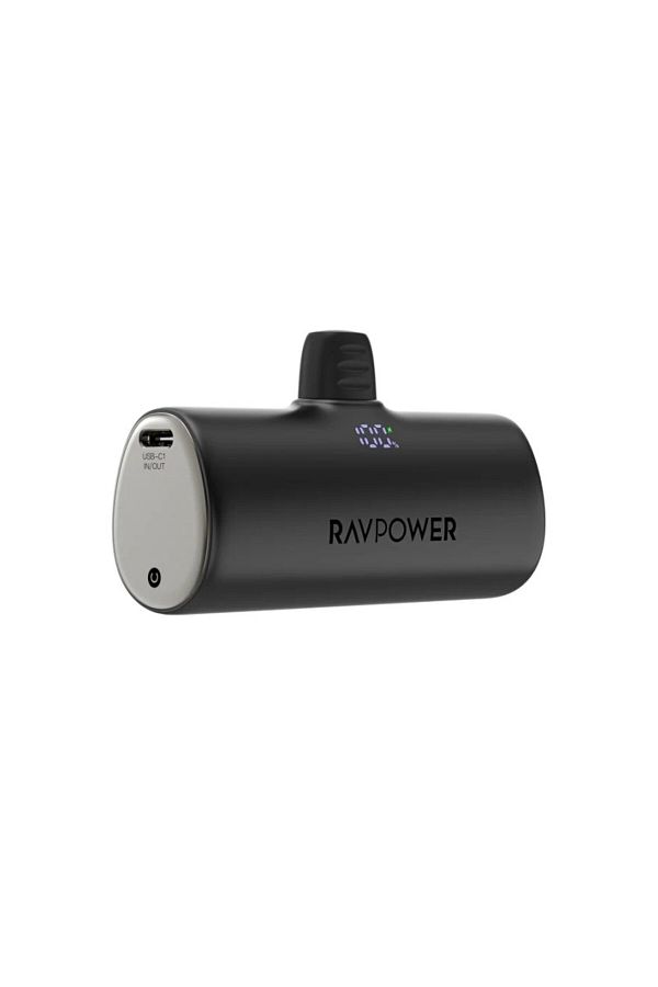 RavPower-Mini Power Bank Portable With Type-C Connector - 5000 mAh - 20W - Black - RP-PB1221 1