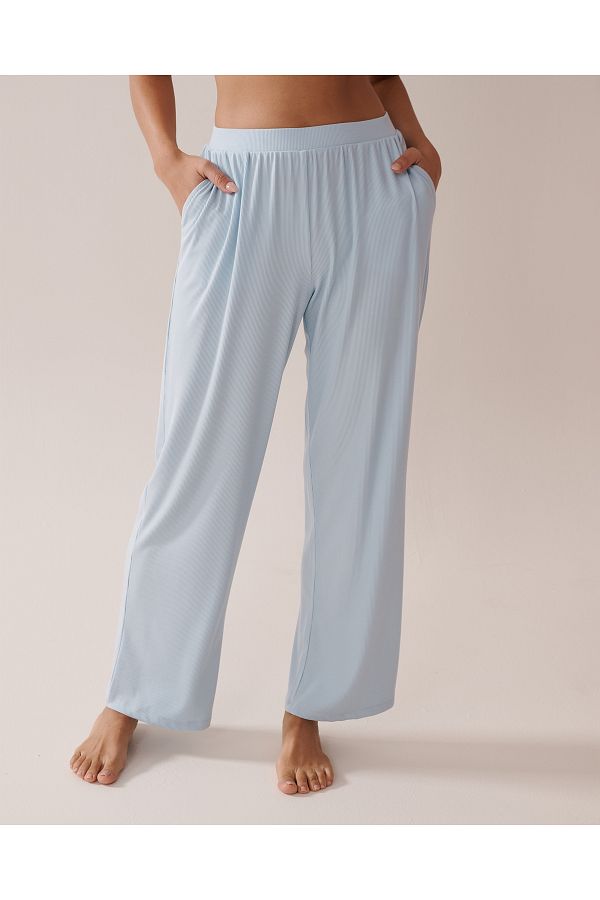 La Vie en Rose-Ribbed Modal Pants 1