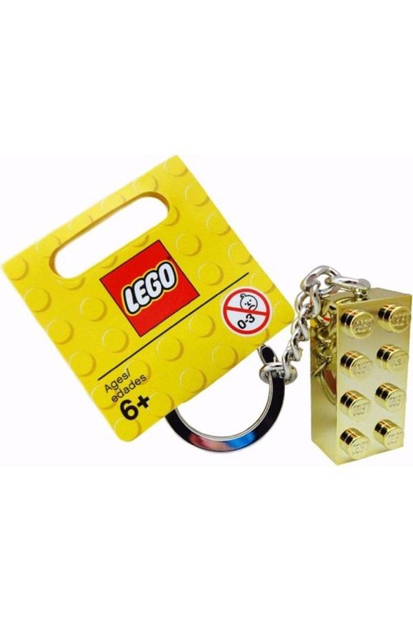 LEGO-Brick 850808   Gold 2 X 4 Stud Key Chain 1