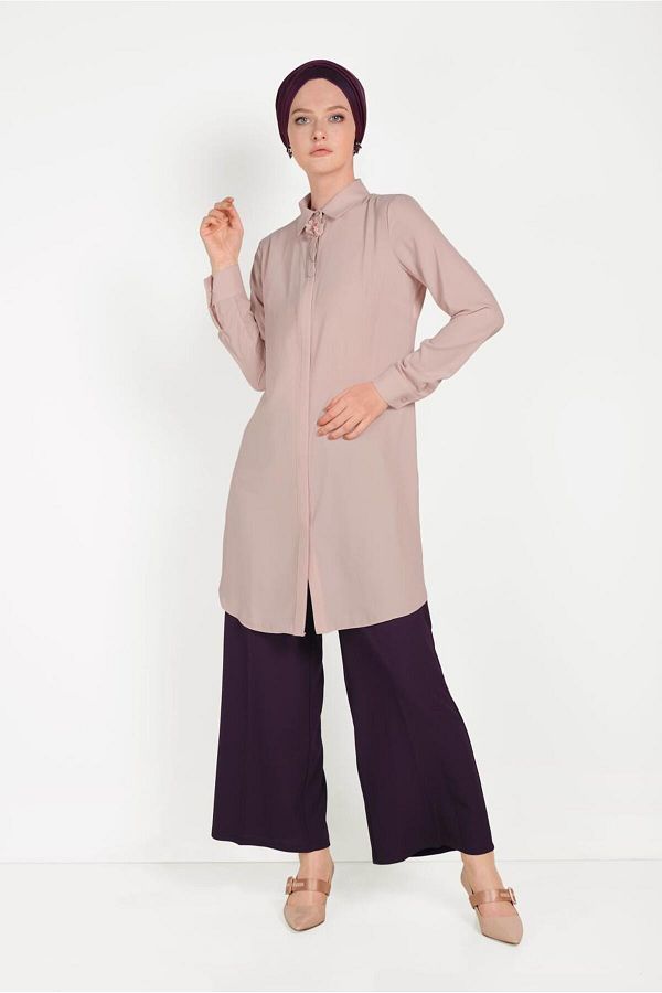 Alvina-Classic Tunic with Hidden Buttons 40442 1