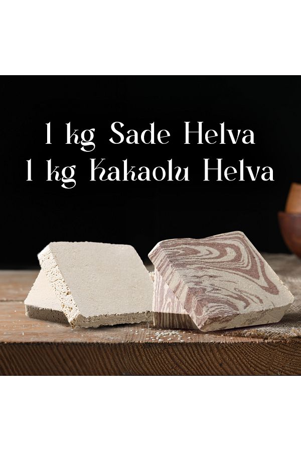 İNANÇ FIRIN-Plain Tahini Halva 1kg & Cocoa Tahini Halva 1 kg 1