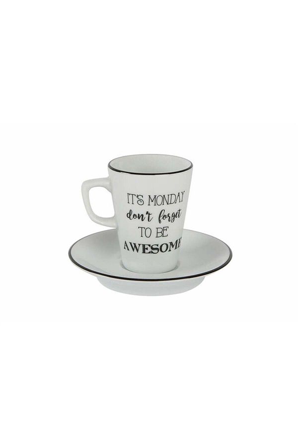 Porland-Be Happy Coffee Cup with Plate 95 Cc 1