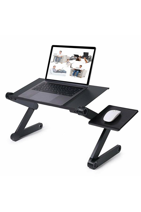 Techmaster-Height Adjustable Laptop Notebook Study Table with Mousepad 1