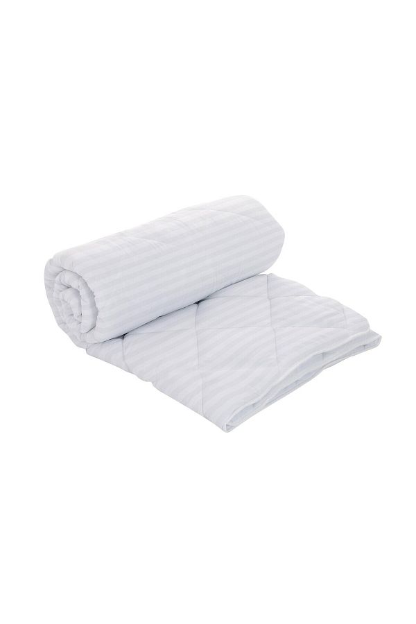 ALCAM-Pilota Alcam Damasc White Line 140x200 cm, umplutura cu bumbac, 300 g/mp 1