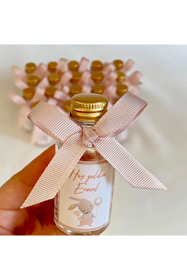 HediyeSepetim Fiyonklu Hoşgeldin Bebek Etiketli,hediyelik Kolonya,doğum,mevlüt,babay Shower,kına,nikah,söz(15ADET)