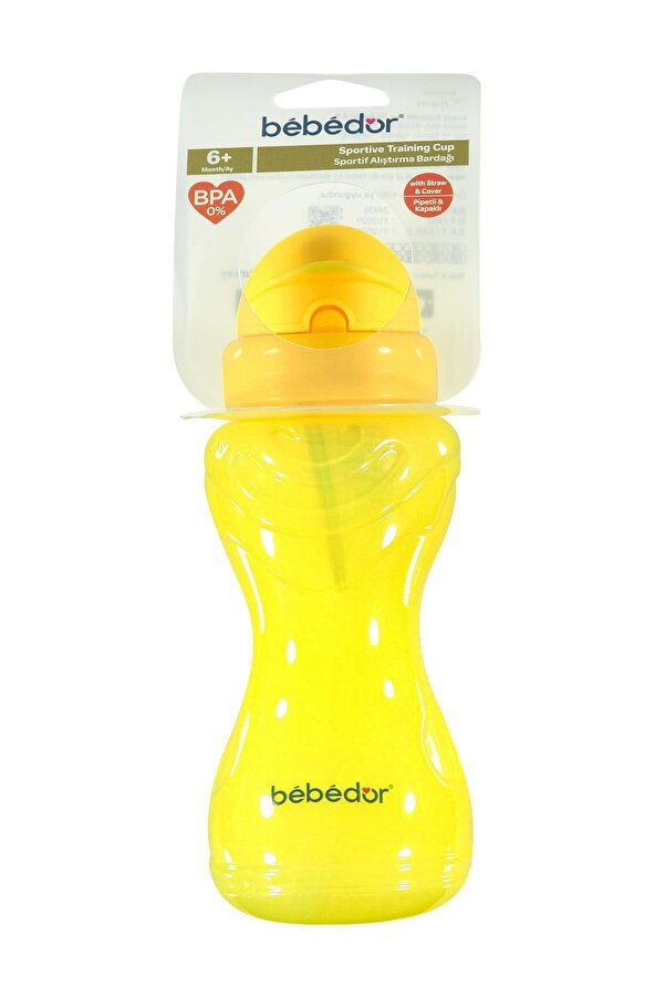 Bebedor Sportif Pipetli Bardak/alıştırma Bardağı 330ml - Neon Sarı