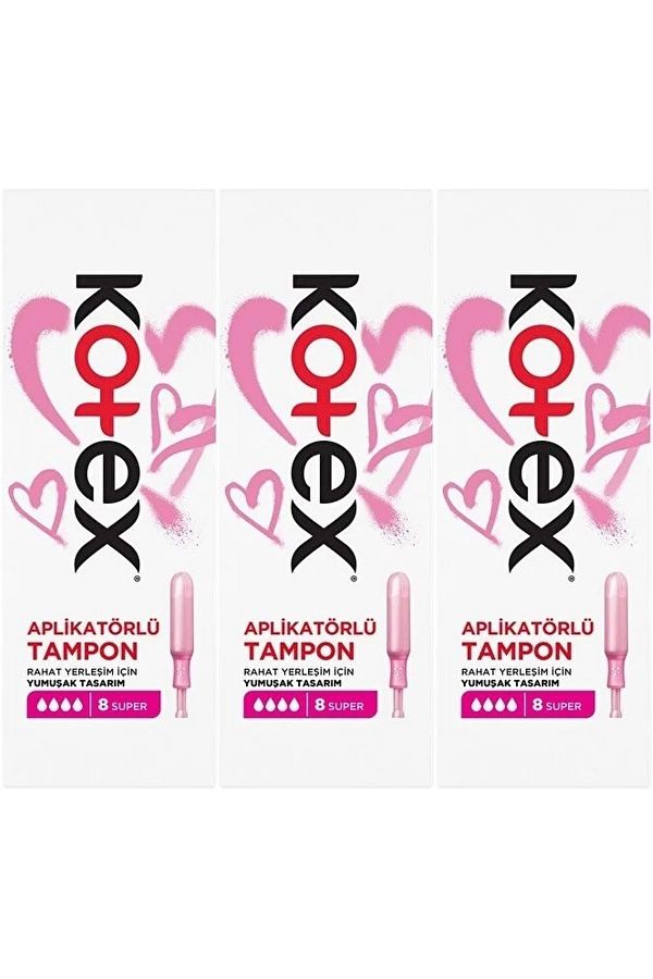 Kotex-Tampon Super Set of 24 with Applicator (3Pk*8) 1