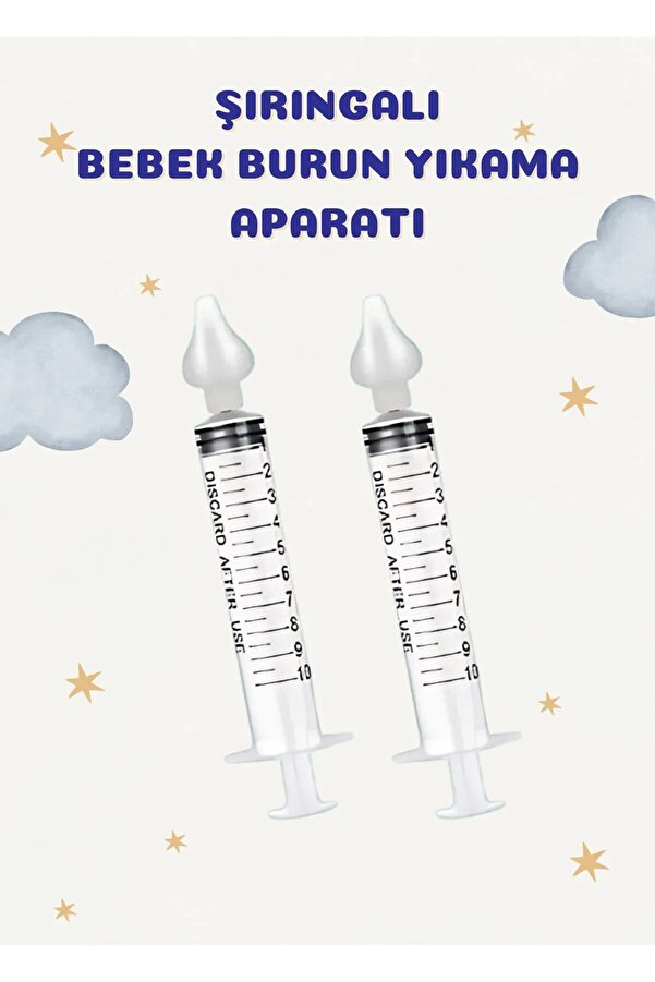 potasyum Şırıngalı Burun Aspiratörü Bebek Burun Temizleme Aparatı Şırınga 10 ml Yenidoğan