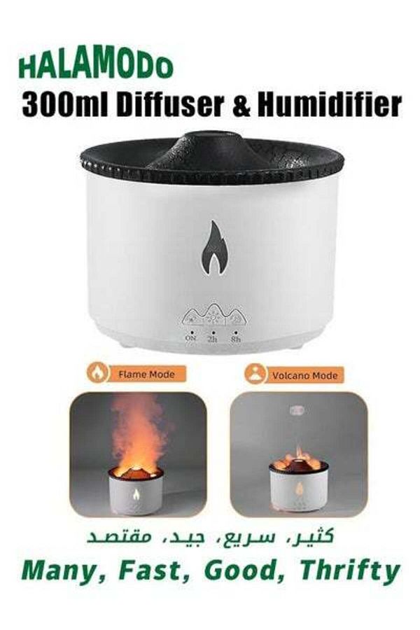 HALAMODO-Essential Oil Diffuser Humidifier, Aromatherapy Diffuser, Auto Shut-Off Flame Diffusers, for Home Of 1