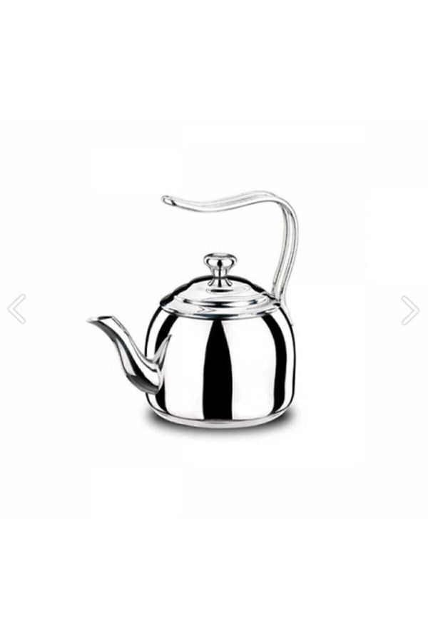 KORKMAZ-White Steel Droppa A053 2Lt Teapot 1