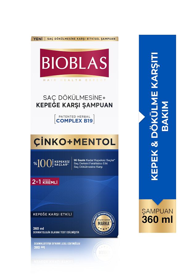 Bioblas-360 مل منعش بالمنثول - 2 في 1 شامبو مضاد للقشرة 1