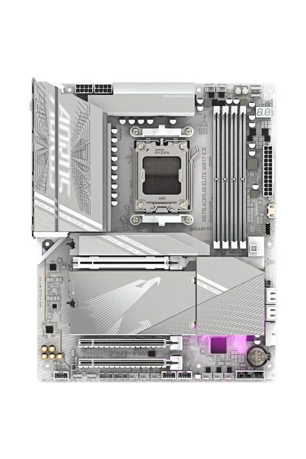 Gigabyte-Placa de baza GIGABYTE X870 AORUS ELITE WIFI7 ICE, AMD X870, AM5, ATX, DDR5 1