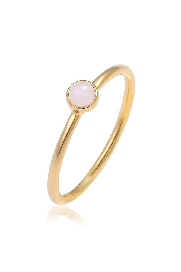 ELLI-Damen Stack – 925er Sterlingsilber, vergoldet mit Rosen- und Quarzdetails 1