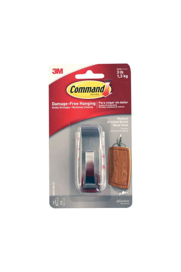 COMMAND-Multi-Purpose Durable Adhesive Hook with 2 Strips Medium 1