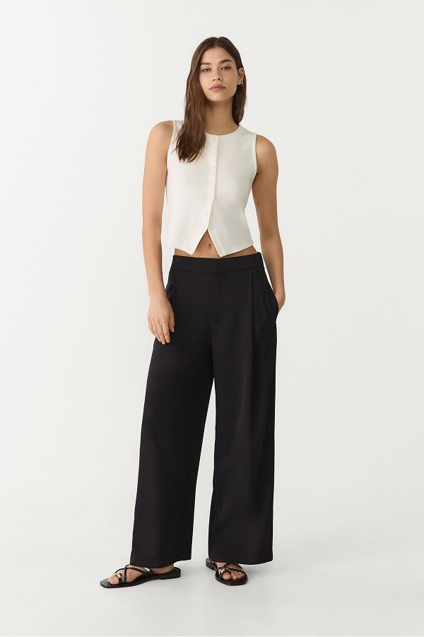 Stradivarius-Smart culottes with darts 1