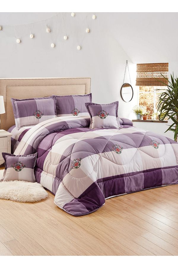 Generic-Comforter Set 4 Piece Single Size Elegant Bedspread Lightweight Comforter Suitable for All Seasons 1