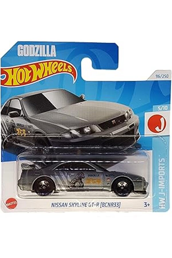 Mu Art Hot Wheels Nissan Skyline Gt-R Godzilla (Bcnr33) Hw J-Imports 5/10 (96/250) Htd96 Gri 2024 + Kısa K