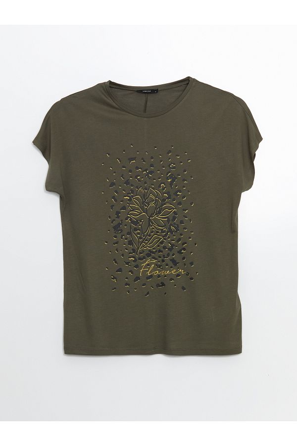 LC Waikiki-Crew Neck Printed Women's T-Shirt 1