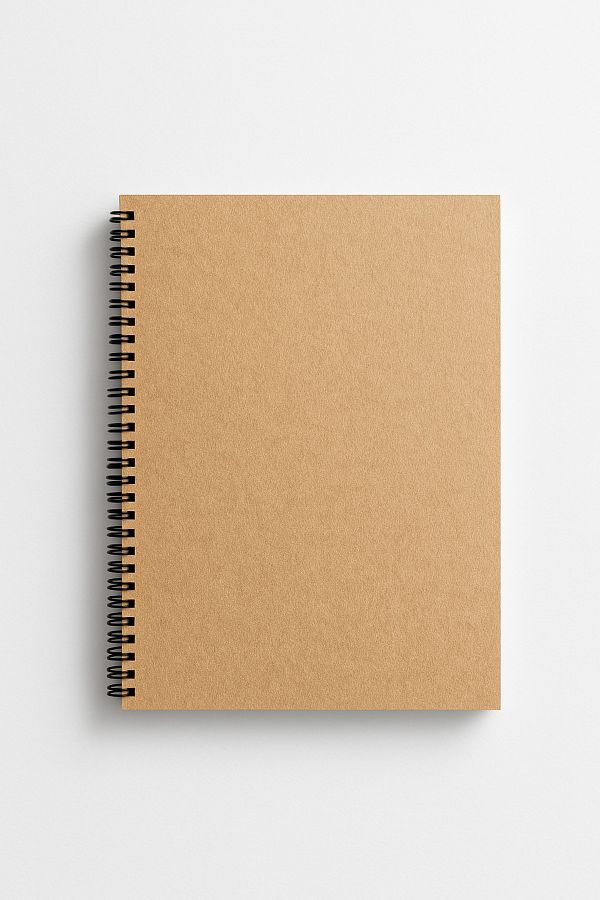 Fark Tanıtım-Kraft Cover Checkered Notebook, A5 Spiral Notebook, 60 Sheets (120 Sheets) 1