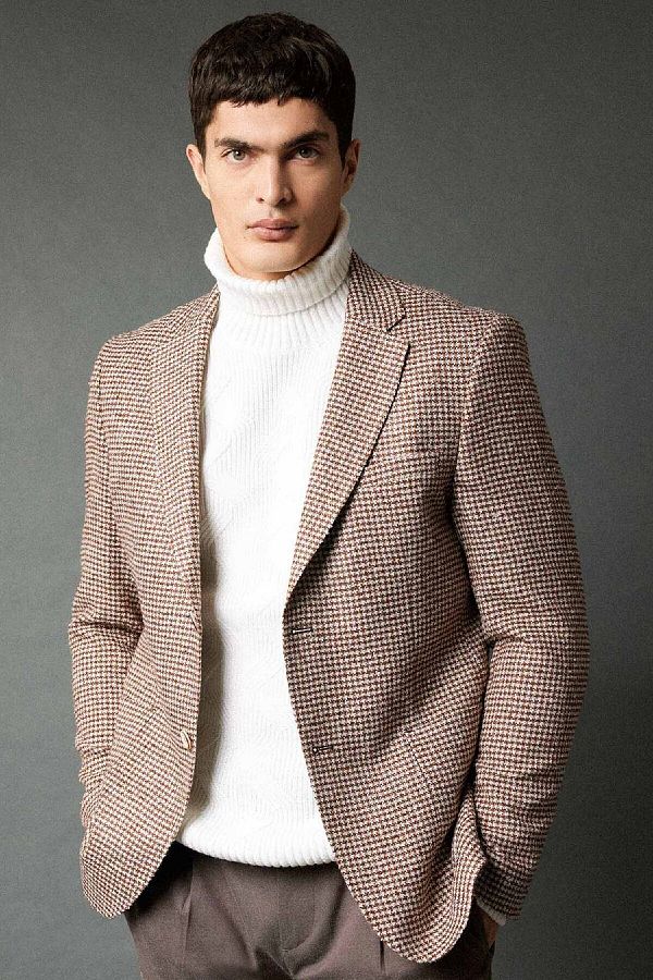 DeFacto-Moderner Blazer mit gemustertem Kragen und Knopfleiste - B0070ax23wn 1