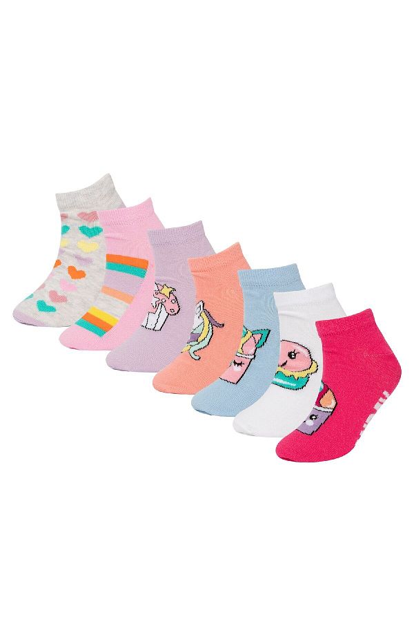 DeFacto-Mädchen 7 Stück Baumwolle Booties Socken A6568a8ns 1