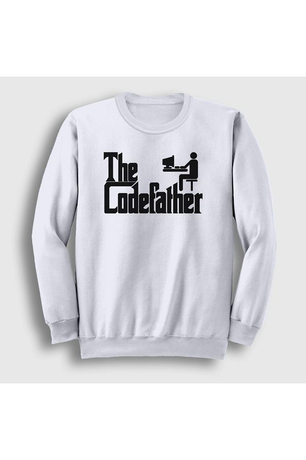Presmono-Φούτερ Unisex White Codefather Software Coder Hacker 530089 ττ 1