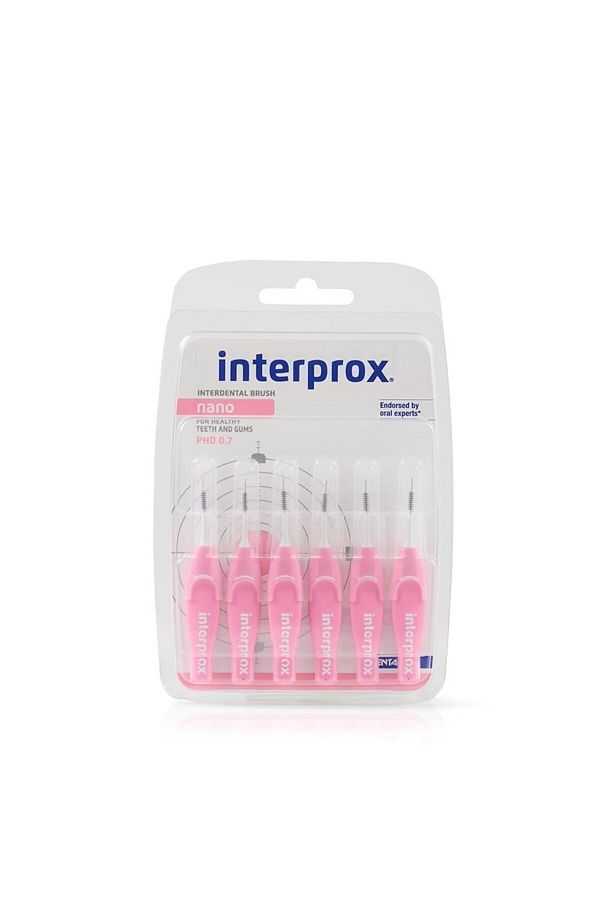 İnterprox-Interprox Interproximal Nano 0.7mm Interproximal Brush 6 Pcs Pink 1