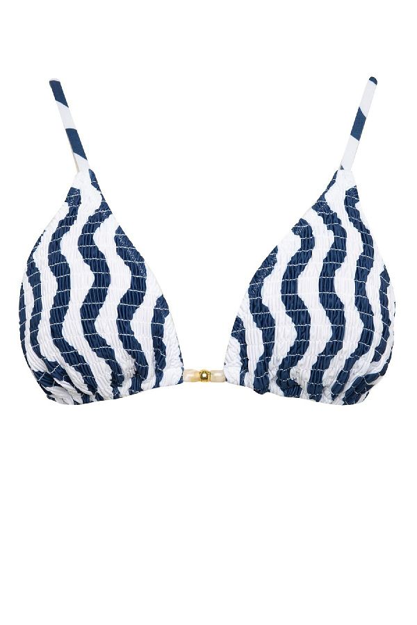 DeFacto-Gestreiftes Triangel-Bikinioberteil mit normaler Passform – Fall In Love B6941ax24sm 1