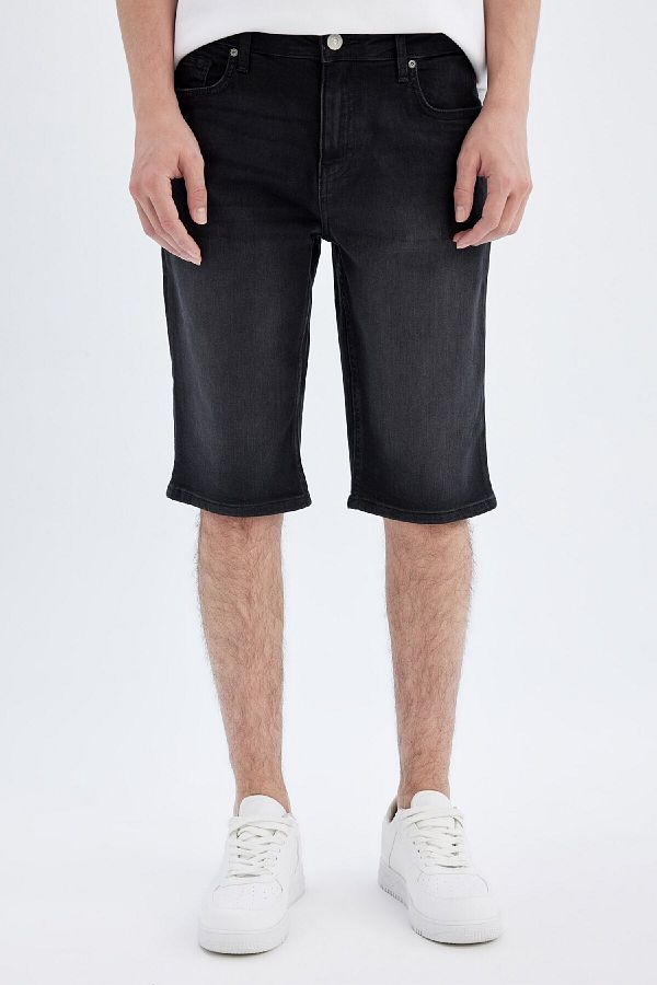 DeFacto-Regular Fit Bermuda Jean Shorts - C2694ax24sm 1