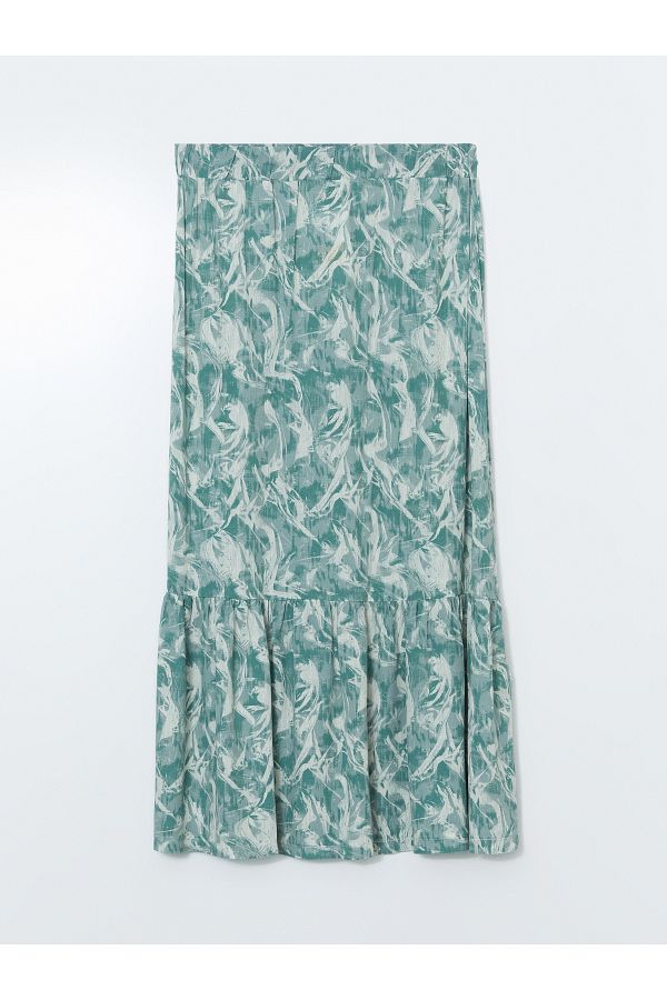 LC Waikiki-Patterned A-Line Skirt with Elastic Waist 1