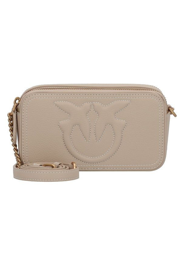 PİNKO-Carrie Camera Mini Bag Umhängetasche Leder 18 cm 1