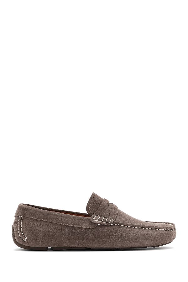 Derimod-Loafer bărbați din piele de căprioară de nurcă 25SFD 630310 1