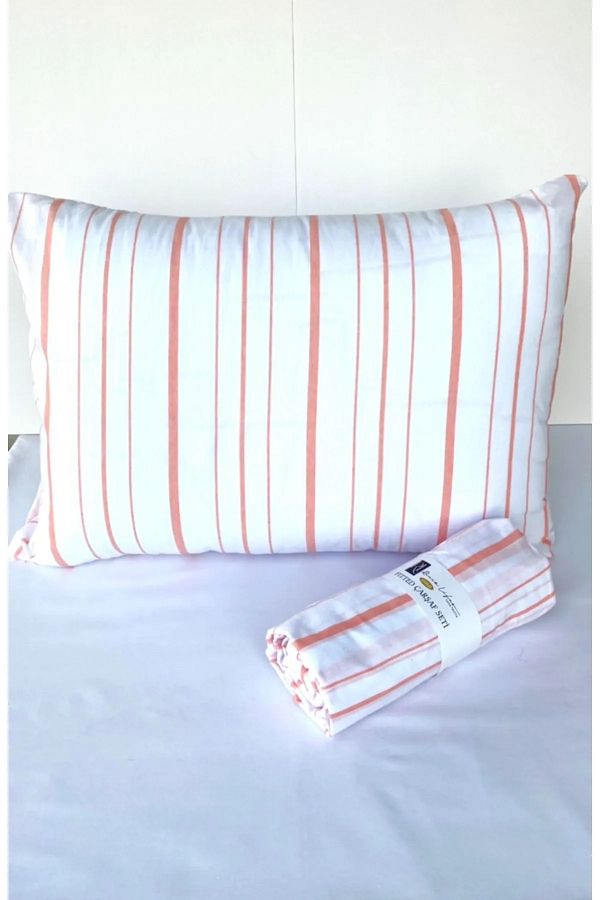 Sdream-Elastic Line Bed Sheet Set: Cotton Pillowcases - Single/Part - Battal 1