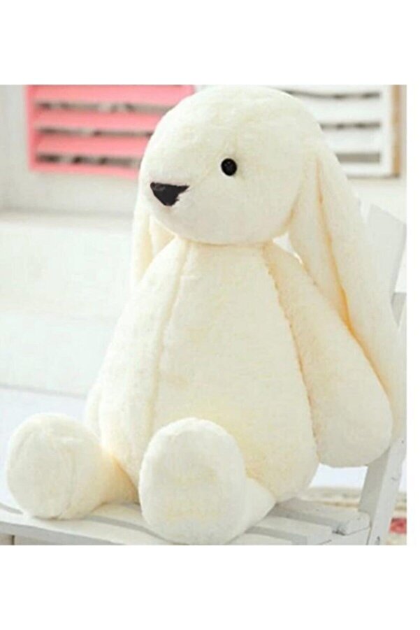 Genel Markalar Uyku Arkadaşım Uzun Kulak Beyaz Renk Peluş Tavşan 45 Cm