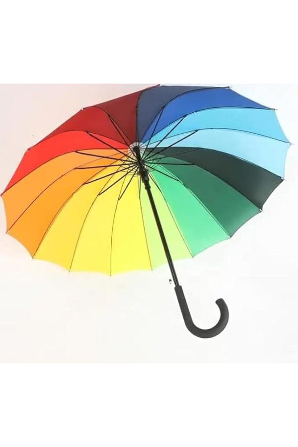 Generic-Large Color Rainbow Umbrella with 16 Ribs 1