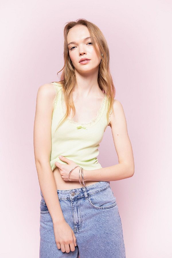 DeFacto-Ribbed Camisole Athlete - Coool Cut D1610AX24SM 1