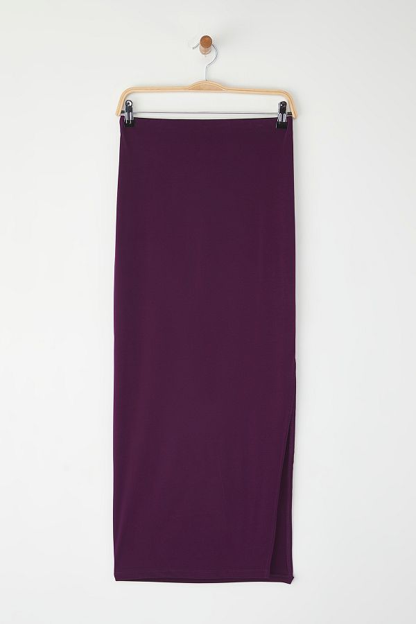 Edit by Trendyol-Flexibilní pletená sukně Plum Pencil Maxi - TEDAW25ET00005 1