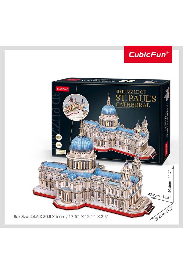 Cubic Fun-Cubic Fun - Puzzle 3D Catedrala St. Paul (Nivel Complex 643 Piese) 1