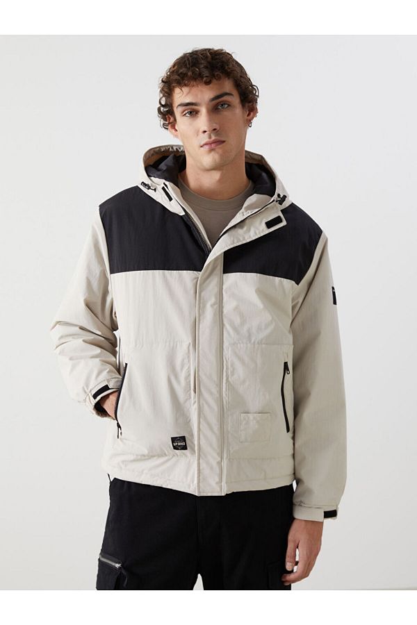 LC Waikiki-Xside Comfortable Fit Hooded Men's Medium Thick Coat 1