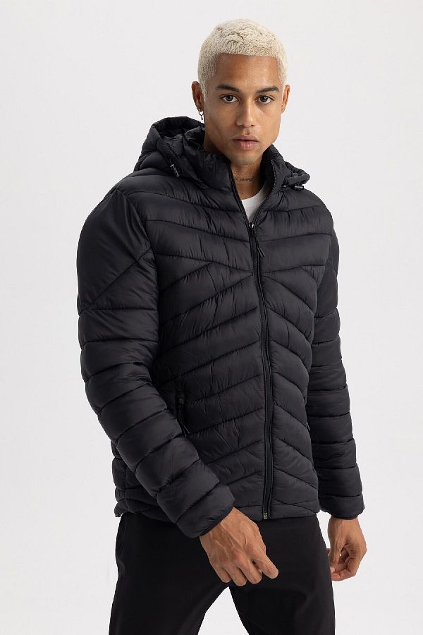 DeFacto-Jachetă pufă cu glugă Fit Water Repellent A3034ax23au 1