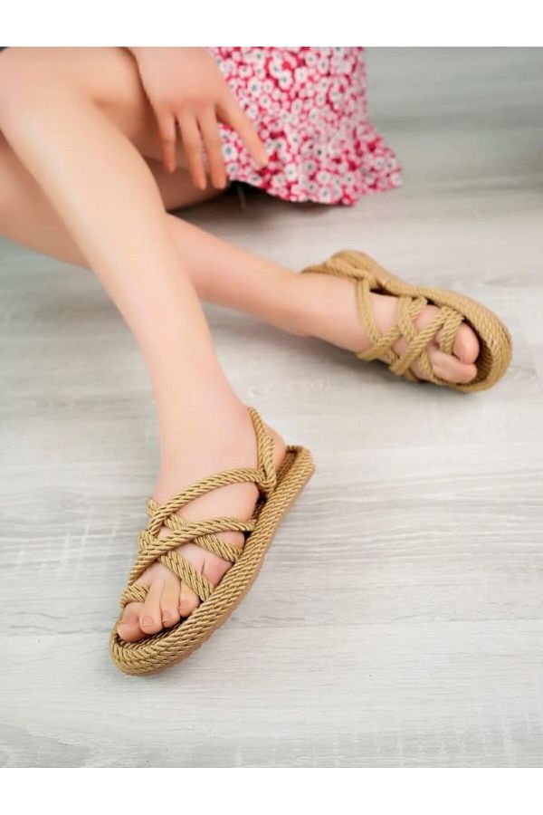muhhu moda-Wicker Handmade Rope Sandals 1