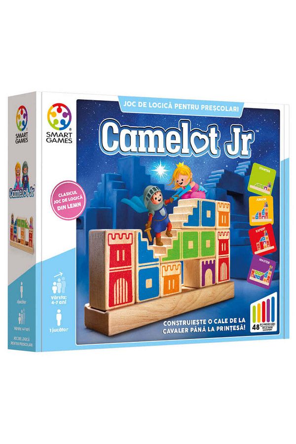 Smart Games-- Camelot Jr., logic game with 48 challenges, 4+ years, Romanian lb. edition 1